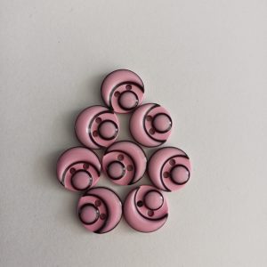 Roze knopen 8 stuks