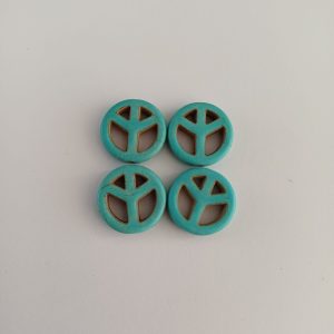 Blauwe kralen turquoise peace