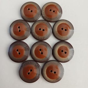 Bolle bruine knopen 10 stuks
