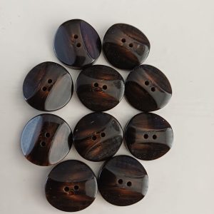 Bolle bruine knopen 10 stuks