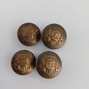 Bruin brons kleurige knopen 4 stuks