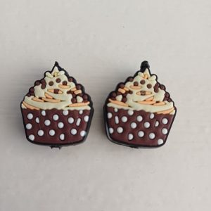 Naaldstoppers 2 stuks cupcakes bruin