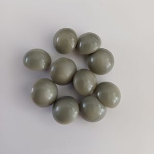 Grijze bolle knoopjes 10 stuks