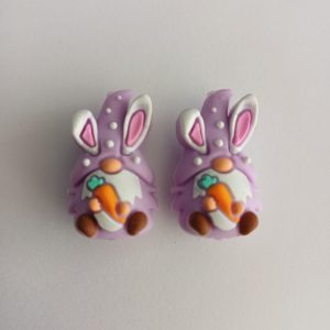 Naaldstoppers 2 stuks paarse kabouters pasen