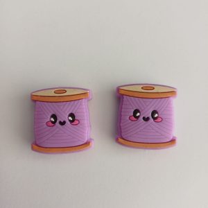 Naaldstoppers 2 stuks paarse klosjes