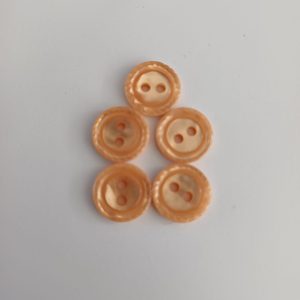 Oranje zalm knoopjes 5 stuks