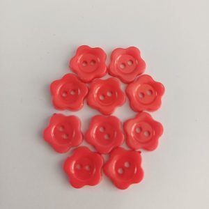 Oranje rode knopen bloemetjes 10 stuks