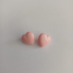 Roze hartjes knopen 2 stuks