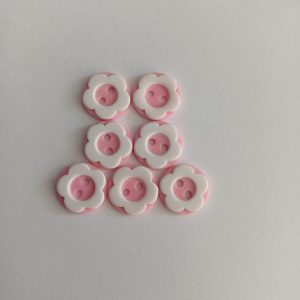 Roze knopen 7 stuks