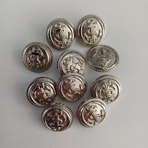 Zilverkleurige knopen 10 stuks