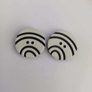 Zwart witte knopen 6 stuks