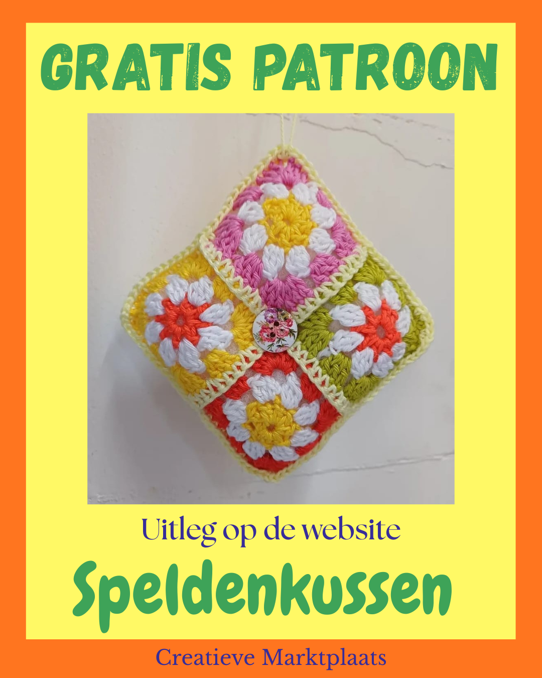 Speldenkussen granny square