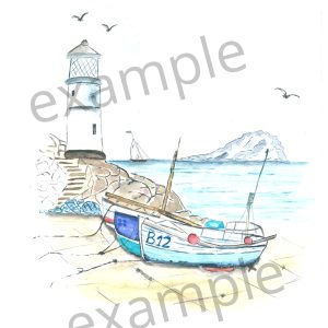 Aquarel bootjes A4 download